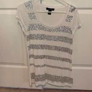 White House Black Market Sequin T